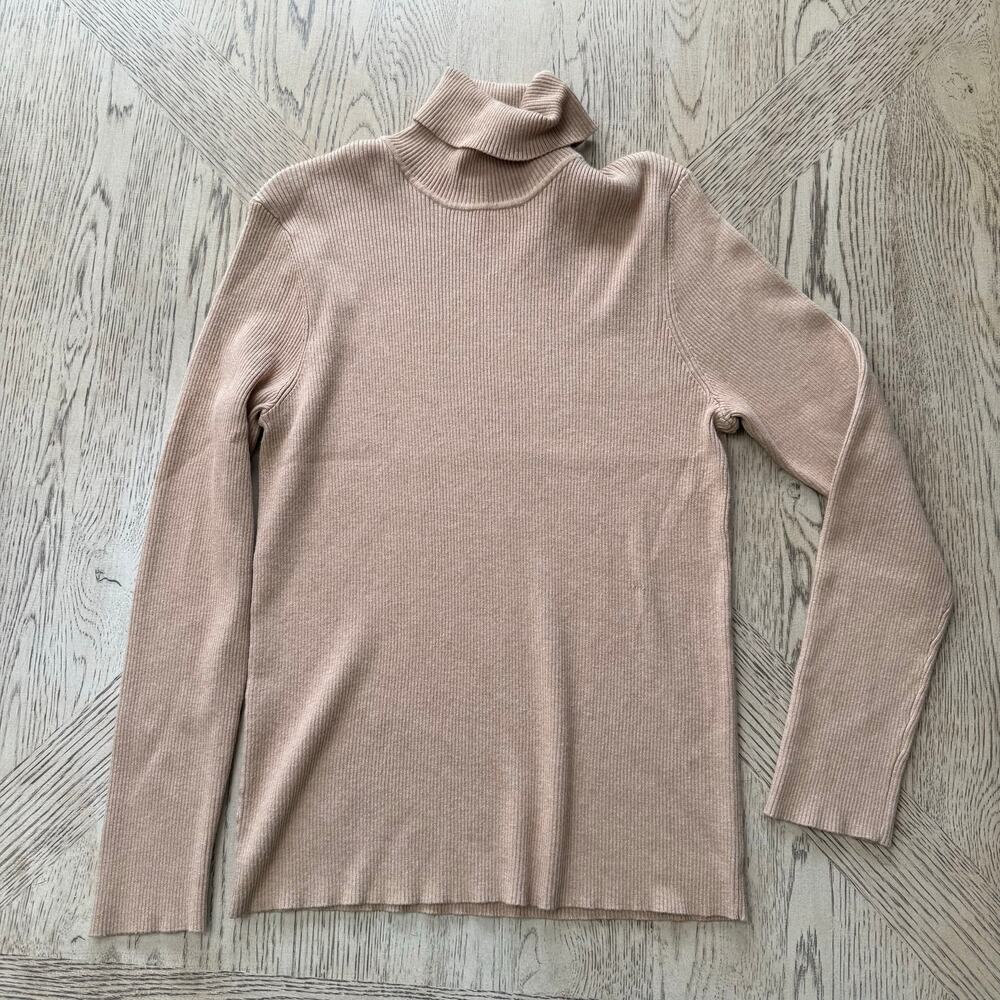 Chicos Women’s 2 Large Gold Long Sleeve Turtleneck Sweater
